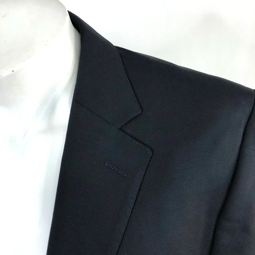 Banana Republic 40 R Navy Blue Men's Wool Blend Button Blazer Sport Coat Jacket